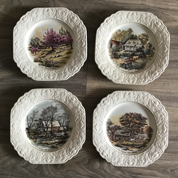 LORD NELSON POTTERY 4 PLATES  VTG - Picture 1 of 8